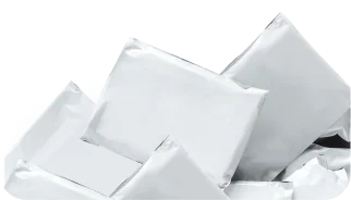 Білі упаковки товарів для імпорту та карго-доставки з Китаю в Україну. Логістика, митне оформлення OptMaster.