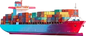 Судно OptMaster з контейнерами. Карго-доставка товарів з Китаю в Україну, імпорт, логістика, митне оформлення.